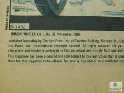 Charlton Comics, Drag N' Wheels, No. 31, November, 1968. Issue