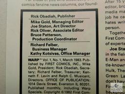 First Comics, Warp, No. 1, March, 1983 Issue