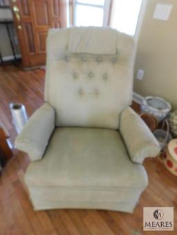Fabric Taupe Color Lazy Boy Rocker Recliner