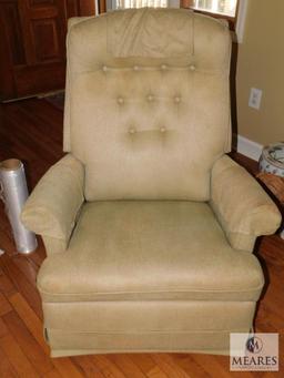 Fabric Taupe Color Lazy Boy Rocker Recliner