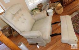 Fabric Taupe Color Lazy Boy Rocker Recliner