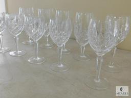 Lot 10 Lead Crystal Wine Glasses & Goblets Glasses