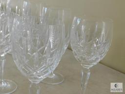 Lot 10 Lead Crystal Wine Glasses & Goblets Glasses