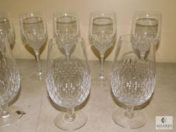 Lot 10 Glass possibly Crystal Wine Glasses & Goblets