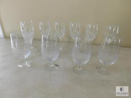 Lot 10 Glass possibly Crystal Wine Glasses & Goblets