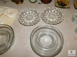 Lot of Glass Dinner Candle Holders