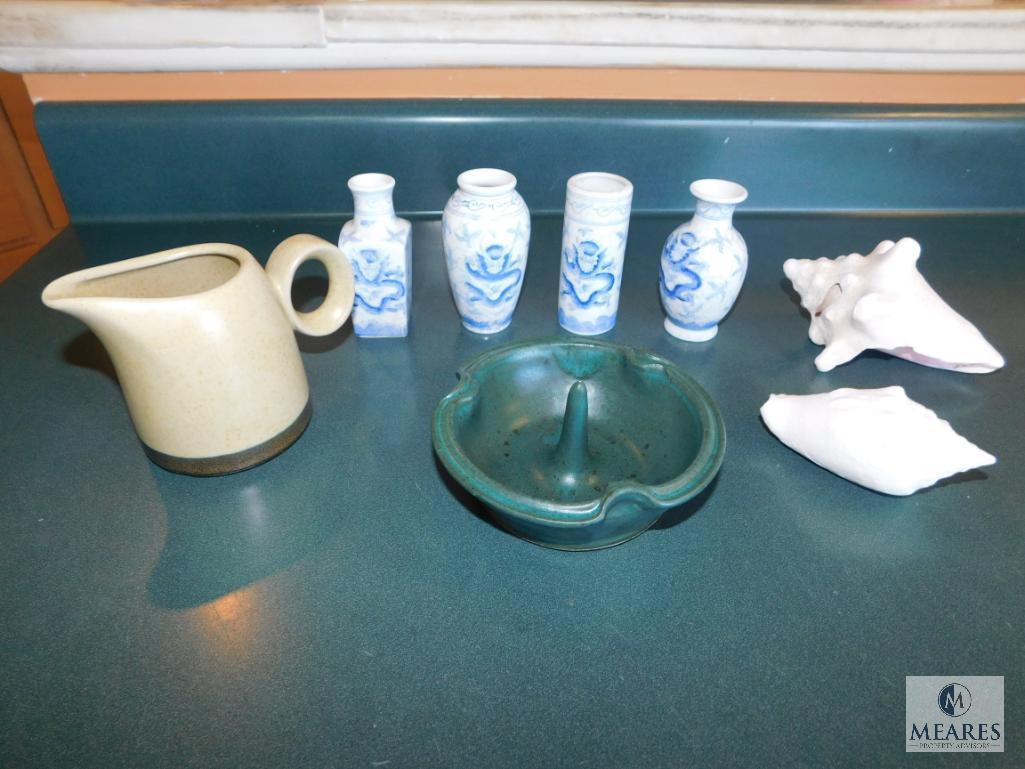 Lot Pottery Pieces Noritake Stoneware, Shells, Neiman Marcus Porcelain