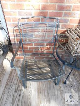 3 Piece Wrought Iron Bistro Patio Set