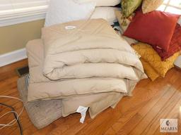 Lot of Linens & Accent Pillows & Quilts