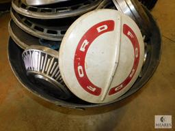 Lot of Various Ford Hubcaps