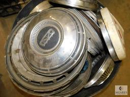 Lot of Various Ford Hubcaps