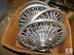 Lot of 4 Ford Wire Style Hubcaps