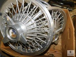 Lot of 4 Ford Wire Style Hubcaps