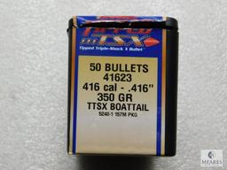 Barnes 416 caliber 350 Graun TTSX boattail bullets 44 bullets