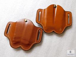 Lot 2 New Leather Double Mag Pouches fits Glock & Similar Double Stacked Mags