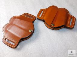 Lot 2 New Leather Double Mag Pouches fits Glock & Similar Double Stacked Mags
