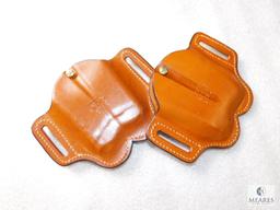 Lot 2 New Leather Double Mag Pouches fits Glock & Similar Double Stacked Mags
