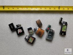 Lot 5 Collectible Refillable Lighters Zippo Style (None are Zippo Brand)