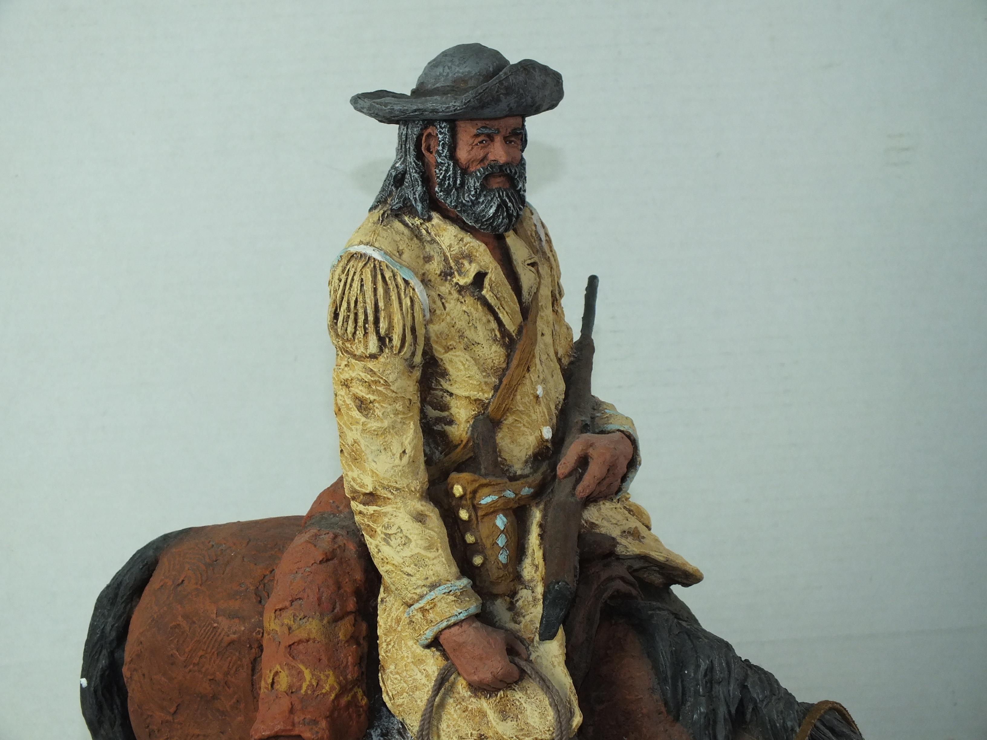 "Mounted Trapper" Daniel Manfort Western Collectible Sculpture