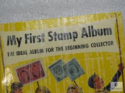 My First Stamp Album Copyright 1962 Collection Book for Beginners w/ Some Stamps