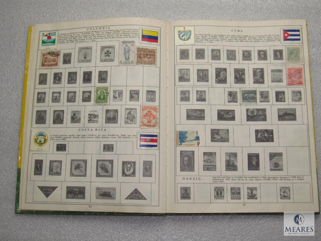 My First Stamp Album Copyright 1962 Collection Book for Beginners w/ Some Stamps