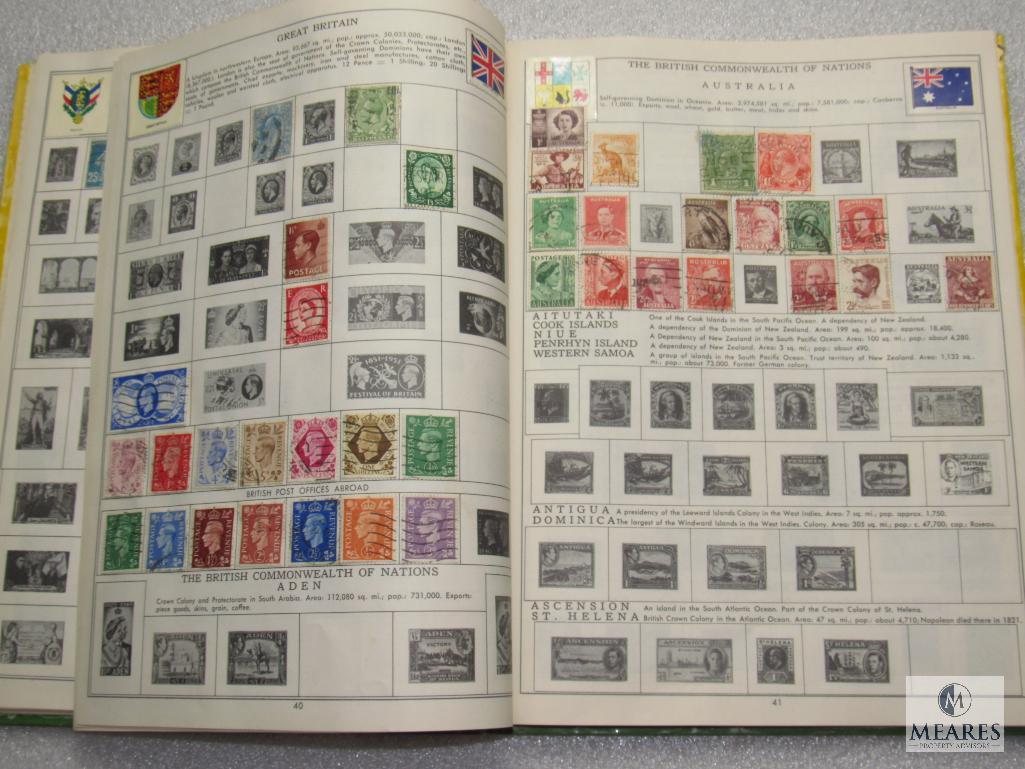 My First Stamp Album Copyright 1962 Collection Book for Beginners w/ Some Stamps