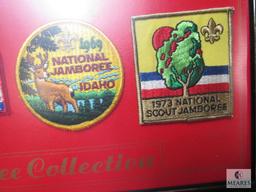 Lot 2 Framed Boy Scouts BSA Bicentennial Patches & Jamboree Collection Set