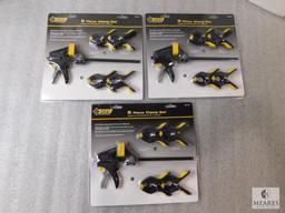 Lot 3 New Sets of Clamps 5 piece set each