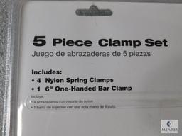 Lot 3 New Sets of Clamps 5 piece set each
