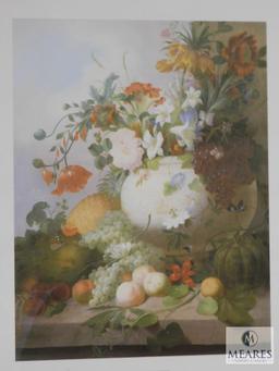 Joseph Rhodes "A Vase of Summer Flowers" Print Framed 18" x 22"