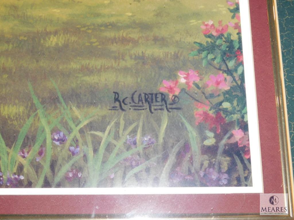 R.C.Carter "One Fine Morning" southern print Matted and Framed 40" x 34"