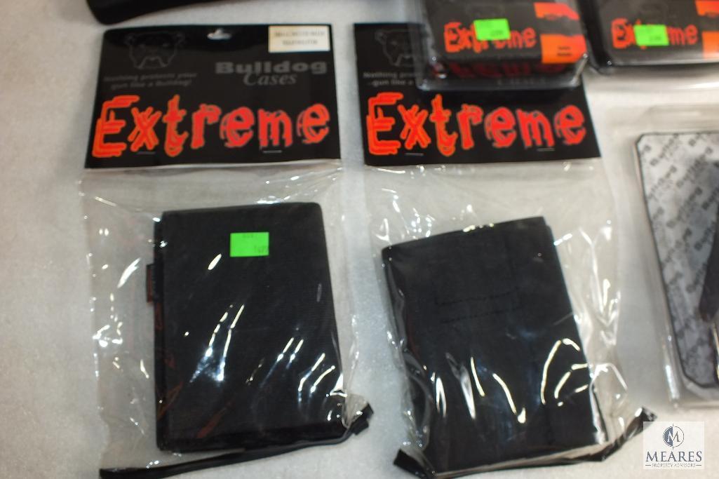 Lot of Bulldog Cases Includes Ankle holster , Belly wrap Holsters, Vism Ballistic Panel.