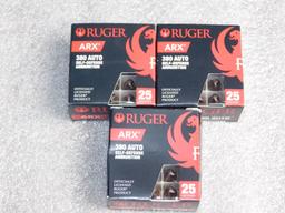 60 Rounds Ruger .380 ARX Self Defense Ammunition 97 Grain Ammo