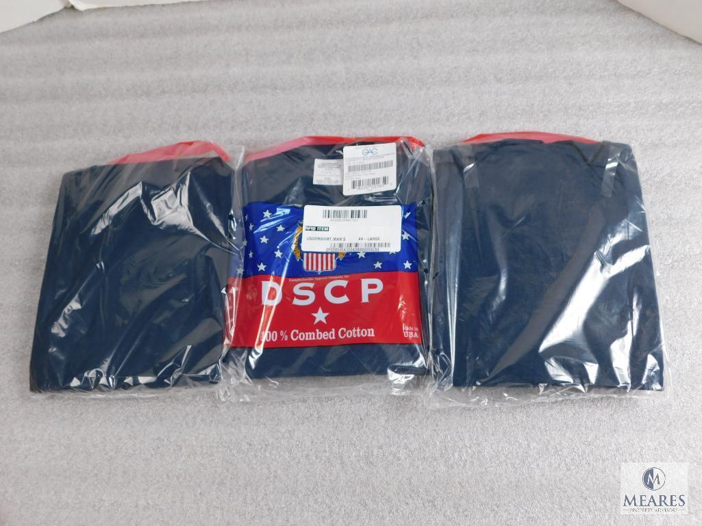 Lot 3 New DSCP Mens Navy T-Shirts Undershirts All Size XX-Large