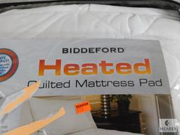 New Biddeford Heated Quilted Mattress Pad Twin Size fits most up to 22"