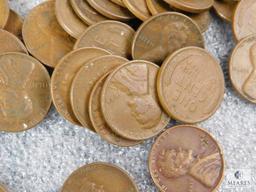 Approximately 1 pound of mixed Lincolns cents