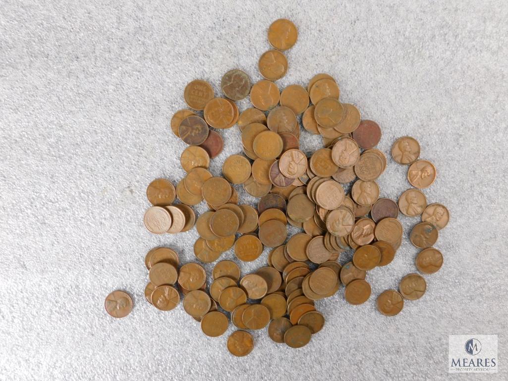 Approximately 1 pound of mixed Lincolns cents
