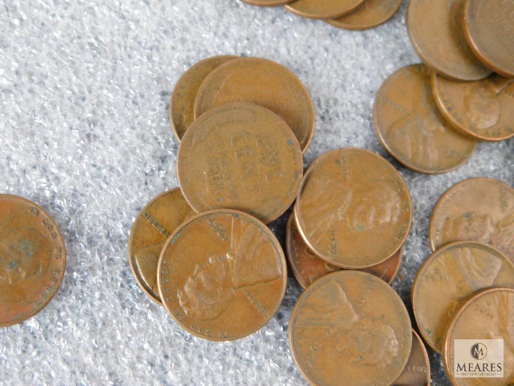 Approximately 1 pound of mixed Lincolns cents