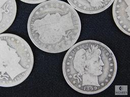 Mixed lot of (10) Barber quarters