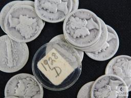 Lot of 1928-D Mercury dimes