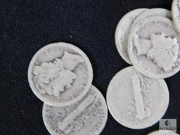 Lot of 1928-D Mercury dimes