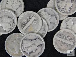 Lot of 1928-D Mercury dimes