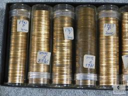 Box of (10) rolls of 1963-P Lincoln cents