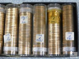 Box of (10) rolls of 1963-P Lincoln cents