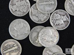 Group of (50) mixed Mercury dimes
