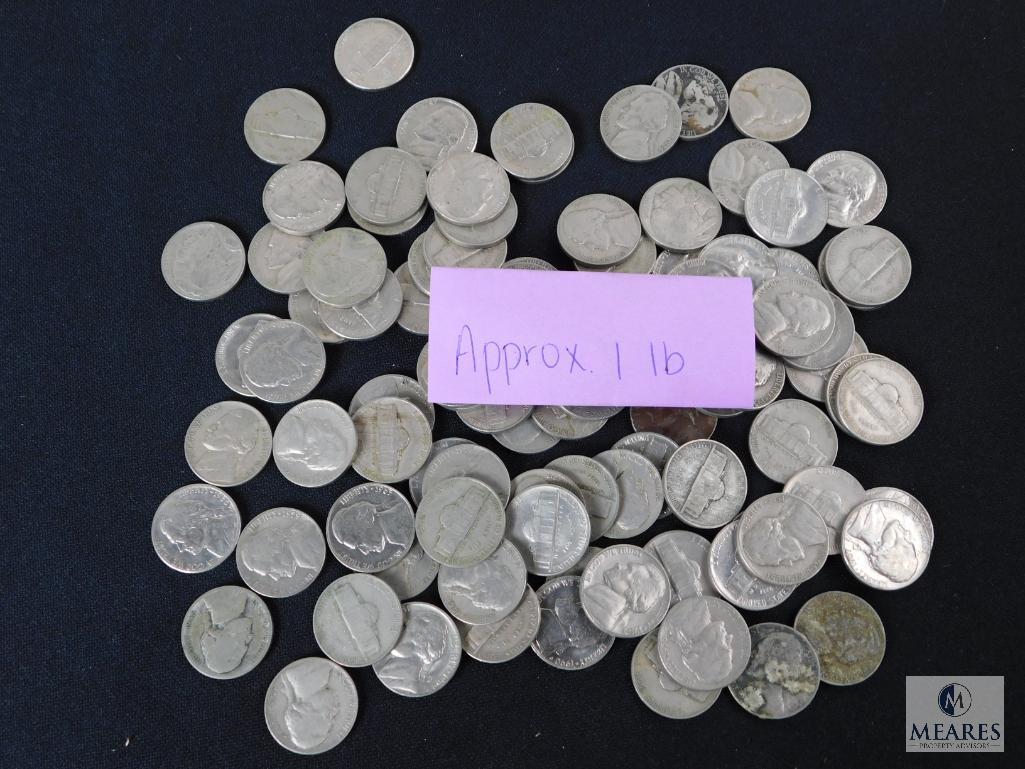 Approximately 1 pound of mixed Jefferson nickels