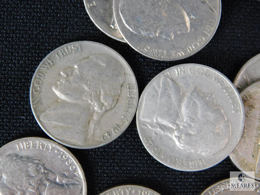 Approximately 1 pound of mixed Jefferson nickels