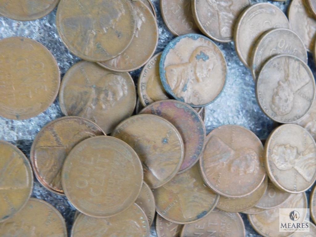 Approximately 1 pound of mixed Lincolns cents