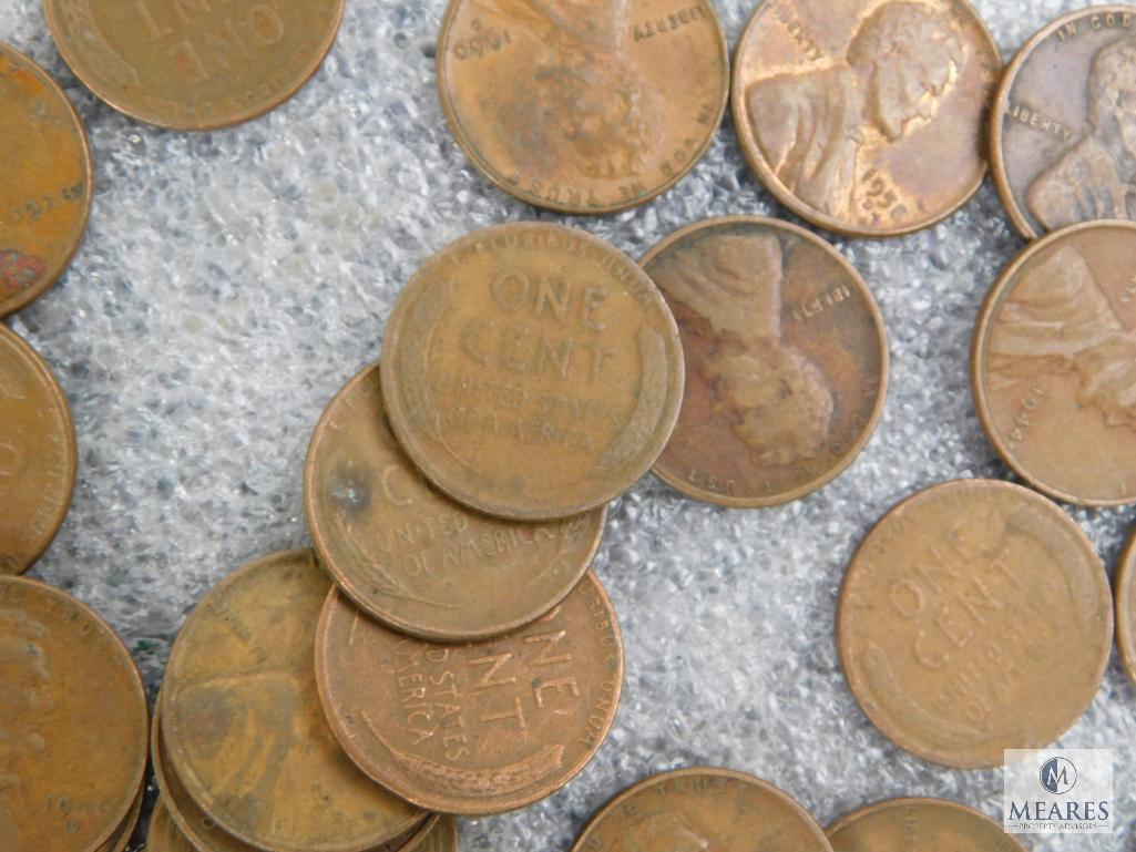 Approximately 1 pound of mixed Lincolns cents