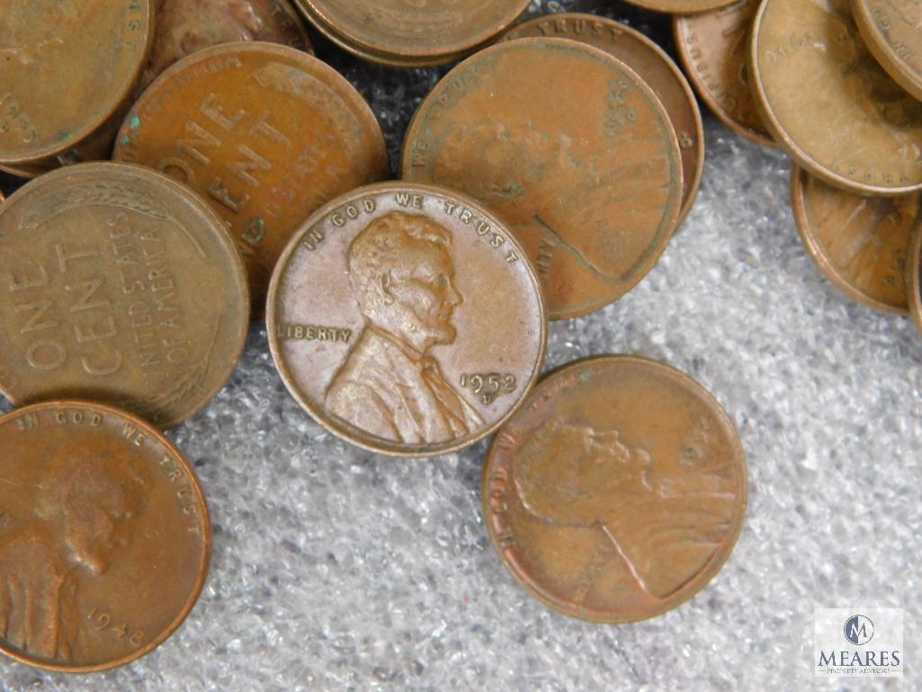 Approximately 1 pound of mixed Lincolns cents